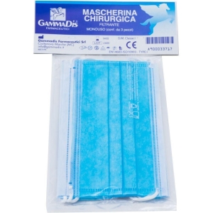 Acquista Online Gammadis mascherina chirurgica en14683 colore blu 3 pezzi 4x3 st e Cerca il miglior prezzo