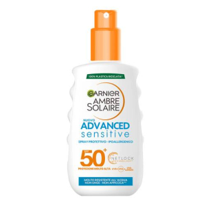 Garnier ambre solaire advance sensitive spray protettivo adulti 200ml spf50+ 577n