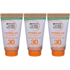 Acquista Online garnier ambre solaire hydra 24 spf30 lotion 3x59 ml e Cerca il miglior prezzo