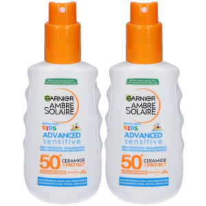Acquista Online garnier ambre solaire kids advanced sensitive spray spf 50+ 150ml 2x17 e Cerca il miglior prezzo