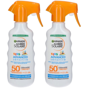 Acquista Online garnier ambre solaire kids advanced sensitive spray spf 50+ 270ml 2x32 e Cerca il miglior prezzo