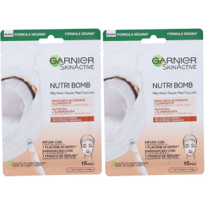 Acquista Online garnier maschera viso in tessuto nutriente illuminante nutribomb latte e Cerca il miglior prezzo