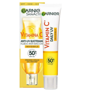 Garnier skinactive vitamina c fluido anti-uv anti-macchie invisibile spf 50+, 40ml