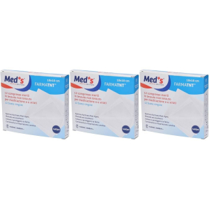 Acquista Online garza compressa meds tessuto non peel open 10x10cm 12 pezzi 3x e Cerca il miglior prezzo