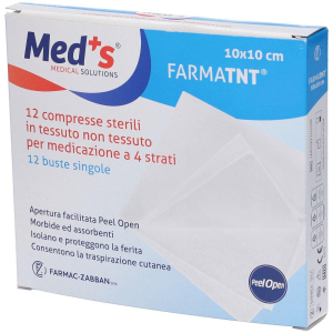 Acquista Online garza compressa meds tessuto non peel open 10x10cm 12 pezzi 4x e Cerca il miglior prezzo