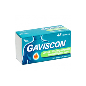 gaviscon 48 compresse aroma menta 250 + bugiardino cod: 024352181 