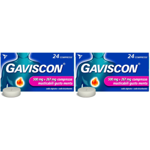 Acquista Online gaviscon® 500+267 mg compresse masticabili menta set da 2 2x24 pz comp e Cerca il miglior prezzo
