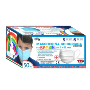 gda mascherina chirungica 6/12a 10 pezzi bugiardino cod: 981064759 