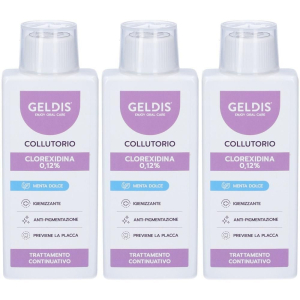 Acquista Online geldis clorexidina 0,12% menta 3x200 ml collutorio e Cerca il miglior prezzo