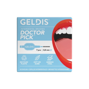 Geldis doctor pick scovolini interdentali 0,8 azzurro 7 pezzi