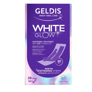 Acquista Online geldis white glow strisce sbiancanti denti effetto illuminante rapido 28 pezzi e Cerca il miglior prezzo