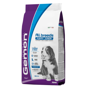 Gemon all breeds puppy junior tonno/riso cibo secco per cani cuccioli sacco 3 kg 4684
