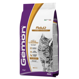 Gemon cat adult pollo e tacchino cibo secco per gatti adulti sacco 2kg 4684