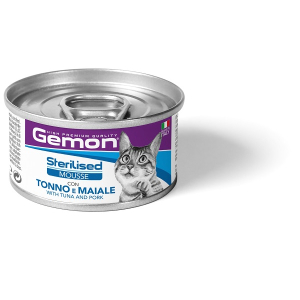 Acquista Online gemon gatto sterilised mousse tonno maiale 85gr (lattina) e Cerca il miglior prezzo