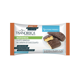 Gianluca mech - high pro tisanoreica merenda gusto vaniglia ricoperta di cioccolato glycemic friendly 43g