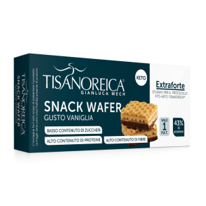 Gianluca mech - tisanoreica snack wafer gusto vaniglia 2 snack da 17,5g