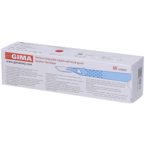 Gima bisturi monouso sterile premium lama in acciaio inox manico ab