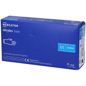 Gima guanti nitrile nitrylex basic blu marina senza polvere taglia media 100 pezzi