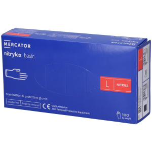 Gima guanti nitrile nitrylex basick senza polvere taglia grande colore blu