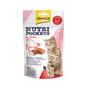 Gimborn gimcat gatto snack nutri pockets manzo malto 60gr