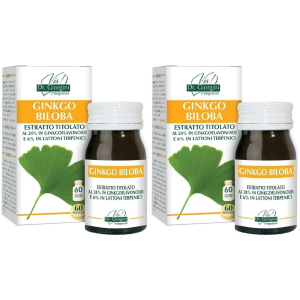 Acquista Online ginkgo biloba estratto titolato 60 pastiglie set da 2 pz e Cerca il miglior prezzo
