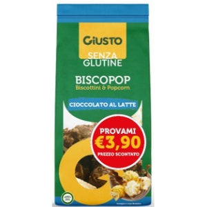 Acquista Online giusto senza glutine biscopop cioccolato al latte 80 g new taglio prezzo 3,90 euro e Cerca il miglior prezzo