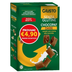 Giusto senza glutine chocopaf dark 250 g taglio prezzo 4,90 euro