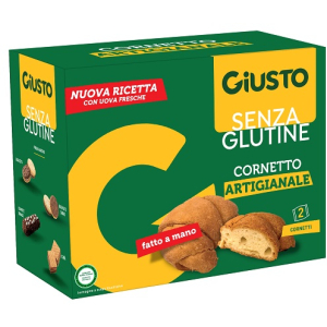 Giusto senza glutine cornetto artigianale fatto a mano 2 pezzi 160 grammi