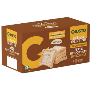 Acquista Online giusto senza glutine fette biscottate integrali 6 porzioni da 25 g e Cerca il miglior prezzo