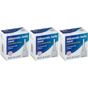Acquista Online glicerolo sella adulti 6,75 g soluzione rettale, 6 contenitori monodos e Cerca il miglior prezzo