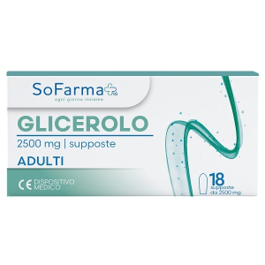 Glicerolo supposte adulti 2250 mg 18 pezzi sofarmapiu'