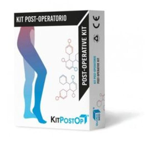 Gloriamed kit calze post operatorie autoreggenti a compressione graduata classe 2 misura media grande m/l modello p-op2 ag