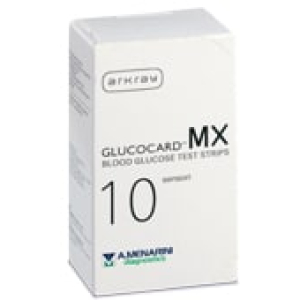 glucocard mx blood glucose10 pezzi bugiardino cod: 931154506 