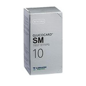 glucocard sm test strips 10 pezzi bugiardino cod: 935243992 