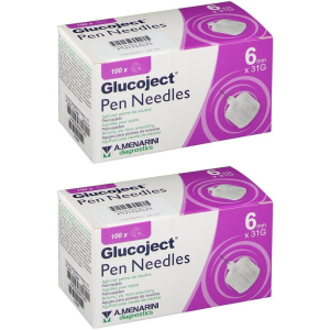 Acquista Online glucoject® pen needles 31g 6mm 2x100 pz ago per iniezione e Cerca il miglior prezzo