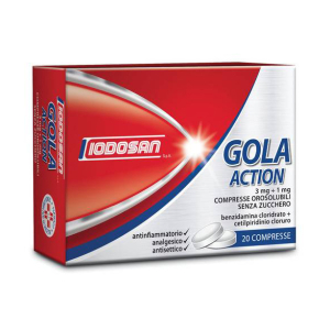 iodosan gola action 3 mg + 1 mg 20 compresse bugiardino cod: 033501014 