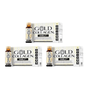 Gold collagen box hairlift 3 confezioni gold collagen hairlift 10 flaconi + 1 confezione gold collagen scalp revival serum 100 ml in omaggio