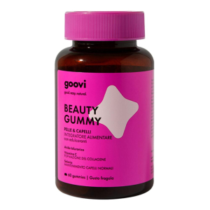 Goovi beauty integratore per il benessere di capelli e unghie gusto fragola 60 gummies