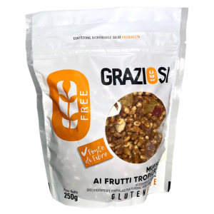 Acquista Online graziosi muesli ai frutti tropicali senza glutine 250 grammi e Cerca il miglior prezzo