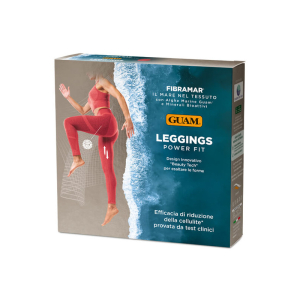 Guam leggings power fit in fibromar anticellulite colore rosso rubino taglia l/xl