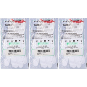 Acquista Online guanti filo cotone 100% taglie 8,5-9 large polsino bordino giallo 1 pa e Cerca il miglior prezzo