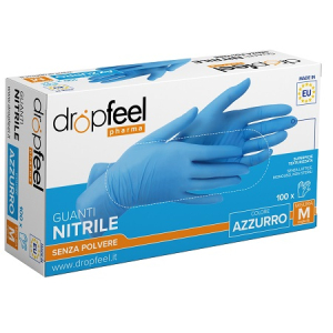 Acquista Online guanto in nitrile dropfeel senza polvere azzurro taglia m 100 pezzi e Cerca il miglior prezzo