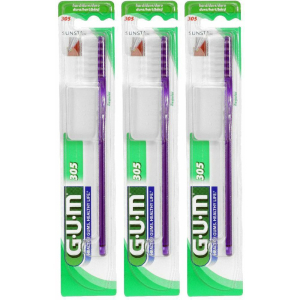 Acquista Online gum® classic 305 spazzolino duro set da 3 3x1 pz denti e Cerca il miglior prezzo