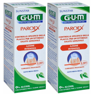 Acquista Online gum® paroex® colluttorio azione intesiva set da 2 2x300 ml collutorio e Cerca il miglior prezzo