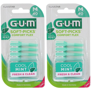 Acquista Online gum soft-picks comfort flex set da 2 2x40 pz spazzolino denti e Cerca il miglior prezzo