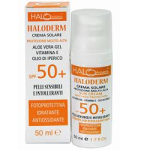 haloderm crema solare spf50+ 50ml bugiardino cod: 934416037 