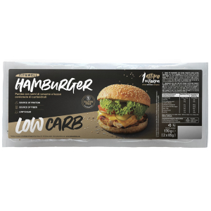 Hamburger low carb panino bun con semi di sesamo a basso contenuto di zuccheri 2 pezzi 85 grammi