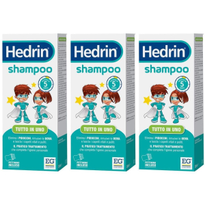 Trova prezzi di hedrin shampoo antipediculosi 3x200 ml e compra online