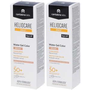 Trova prezzi di heliocare 360 color water gel tonalità beige spf 50+ 2x50 ml e compra online