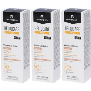 Trova prezzi di heliocare 360 color water gel tonalità beige spf 50+ 3x50 ml e compra online